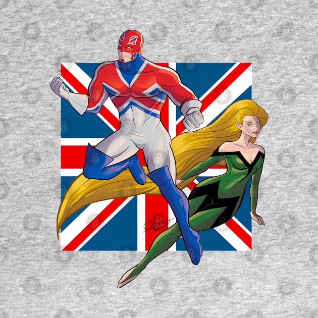 Captain Britain and Meggan by sergetowers80